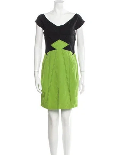 Pre-owned Zac Posen Silk Mini Dress In Multi