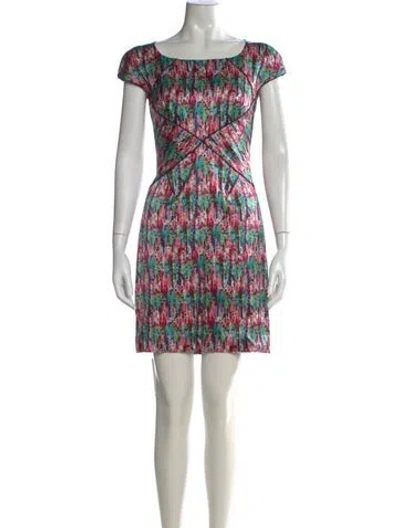 Pre-owned Zac Posen Silk Mini Dress In Multi
