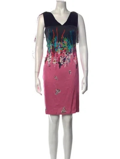 Pre-owned Zac Posen Silk Mini Dress In Pink