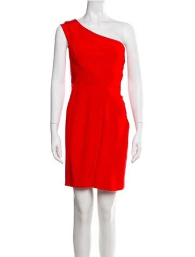 Pre-owned Zac Posen Silk Mini Dress In Red