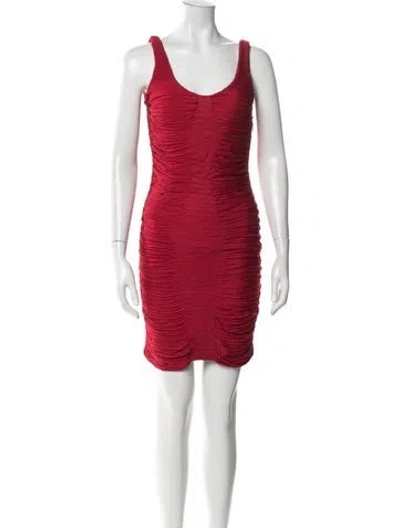 Pre-owned Zac Posen Silk Mini Dress In Red