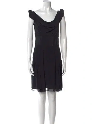 Pre-owned Zac Posen Silk Mini Dress W/ Tags In Black