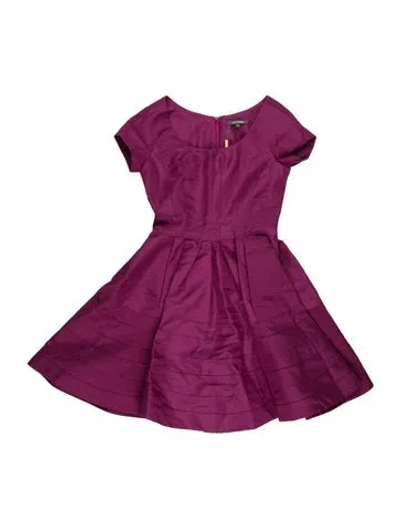 Pre-owned Zac Posen Silk Mini Dress W/ Tags In Purple