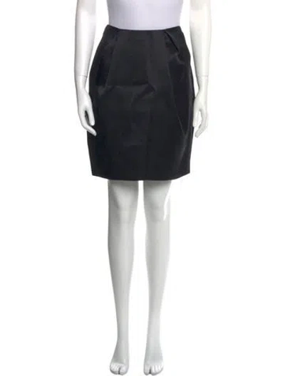Pre-owned Zac Posen Silk Mini Skirt In Black