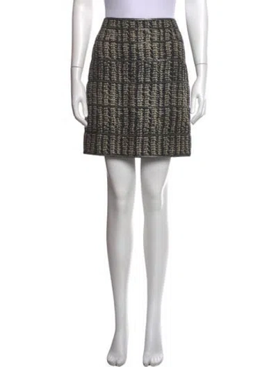 Pre-owned Zac Posen Silk Mini Skirt In Black