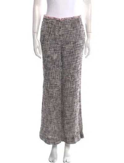 Pre-owned Zac Posen Silk Wide Leg Pants In Purple