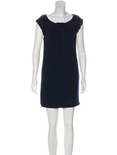 Pre-owned Zac Posen Sleeveless Mini Dress In Blue