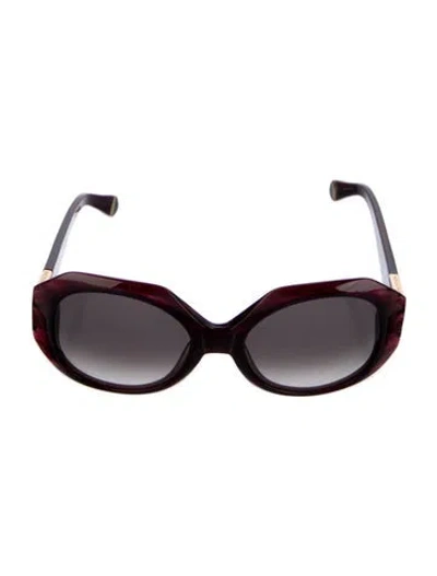 Pre-owned Zac Posen Square Gradient Sunglasses In Black