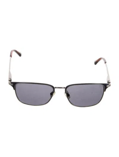 Pre-owned Zac Posen Square Gradient Sunglasses In Blue/silver