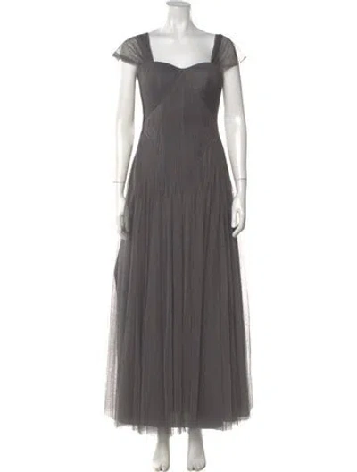Pre-owned Zac Posen Square Neckline Long Dress
