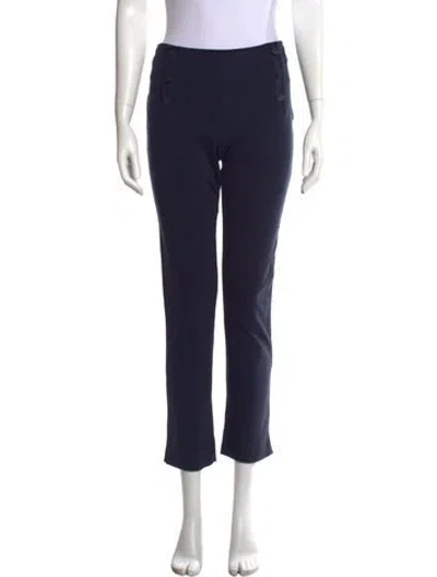 Pre-owned Zac Posen Straight Leg Pants In Blue