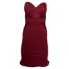 Zac Posen Strapless Bodycon Dress In Red Viscose In Red
