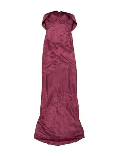 Pre-owned Zac Posen Strapless Long Dress In Purple