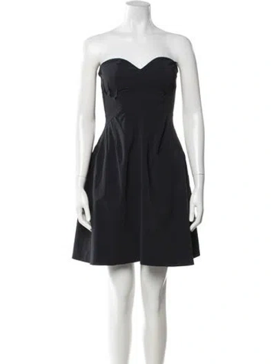 Pre-owned Zac Posen Strapless Mini Dress In Black