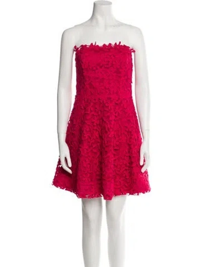 Pre-owned Zac Posen Strapless Mini Dress W/ Tags In Red