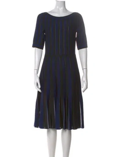 Pre-owned Zac Posen Striped Knee-length Dress In Multi