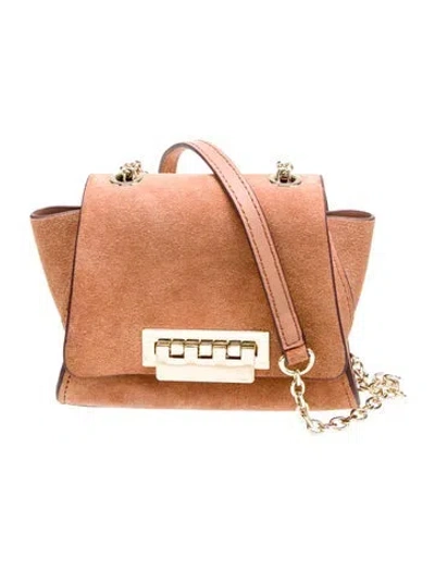 Pre-owned Zac Posen Suede Crossbody Bag In Brown
