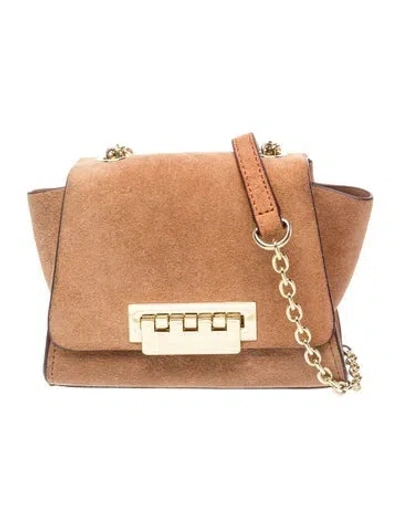 Pre-owned Zac Posen Suede Crossbody Bag In Neutral