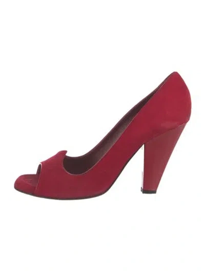 Pre-owned Zac Posen Suede Pumps In Red