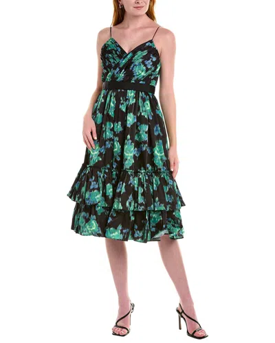 Zac Posen Taffeta Cocktail Dress In Green