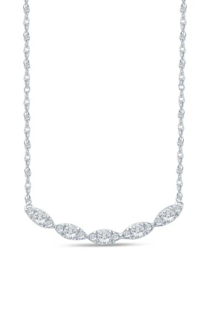 Zac Posen Truly  Diamond Bar Necklace In White Gold/ Diamond