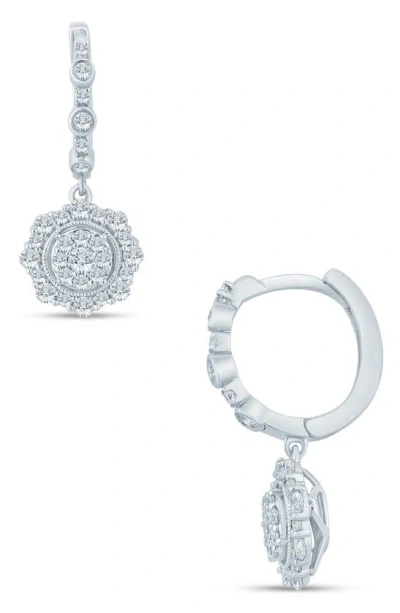 Zac Posen Truly  Diamond Dangle Earrings In White