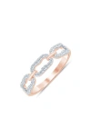 Zac Posen Truly  Diamond Link Ring In Pink