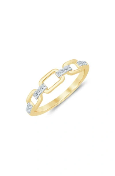 Zac Posen Truly  Diamond Link Ring In Yellow