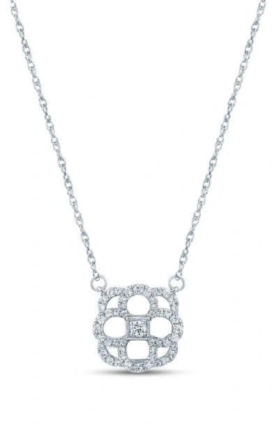Zac Posen Truly  Diamond Medallion Pendant Necklace In White