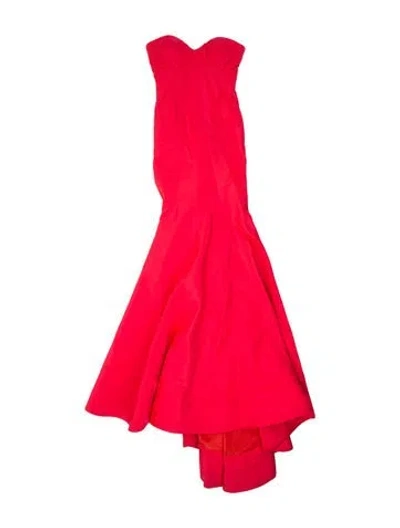 Pre-owned Zac Posen Vintage Long Dress In Orange