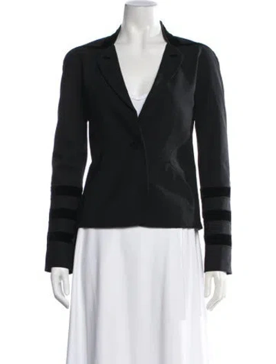 Pre-owned Zac Posen Virgin Wool Blazer In Black