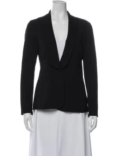 Pre-owned Zac Posen Virgin Wool Blazer In Blue