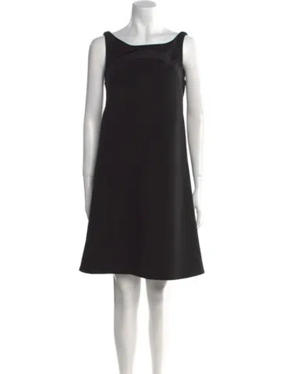 Pre-owned Zac Posen Virgin Wool Mini Dress In Black