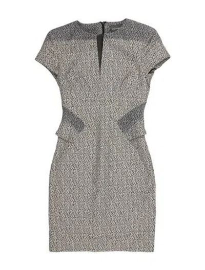 Pre-owned Zac Posen Virgin Wool Mini Dress In Multi