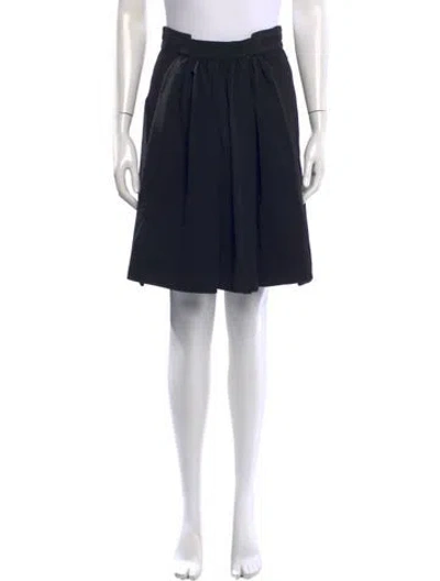 Pre-owned Zac Posen Virgin Wool Mini Skirt In Black