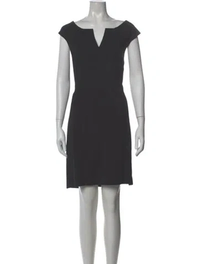 Pre-owned Zac Posen V-neck Mini Dress In Gray