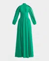 Zac Posen Wicked X  Cold-shoulder Chiffon Gown In Aurora