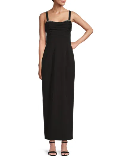 ZAC POSEN WOMEN'S EMBELLISHED RUCHED MAXI DRESS