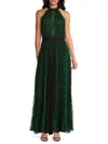 Zac Posen Lace Overlay Gown In Green