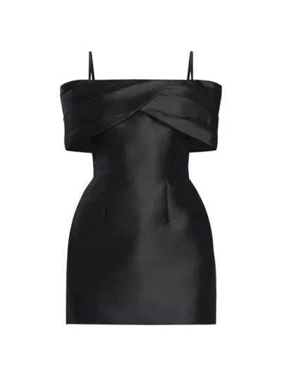 Zac Posen Women's Off-the-shoulder Minidress In Black