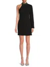 Zac Posen Women's One-shoulder Crystal-embellished Minidress In Black