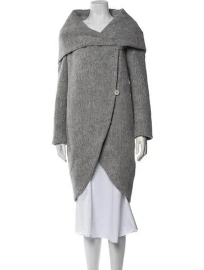Pre-owned Zac Posen Wool Coat In Grey