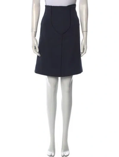 Pre-owned Zac Posen Wool Knee-length Skirt In Blue