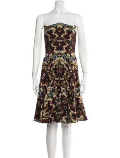 Pre-owned Zac Posen Wool Mini Dress In Multi