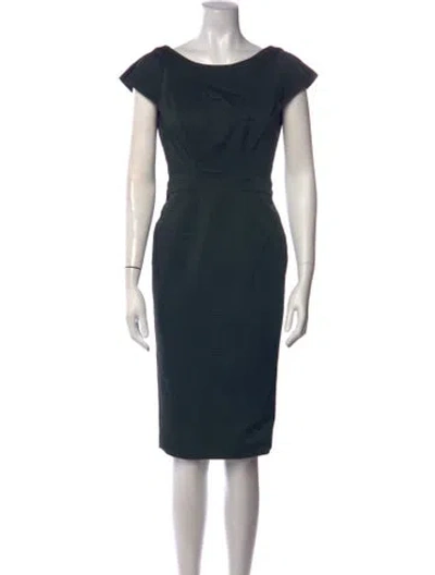 Pre-owned Zac Zac Posen Acetate Knee-length Dress In Green