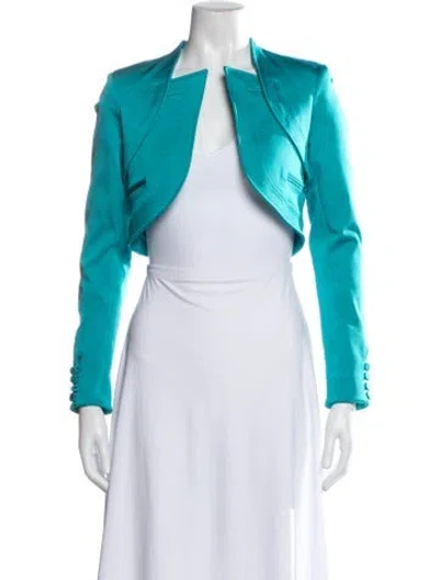 Pre-owned Zac Zac Posen Bolero In Blue