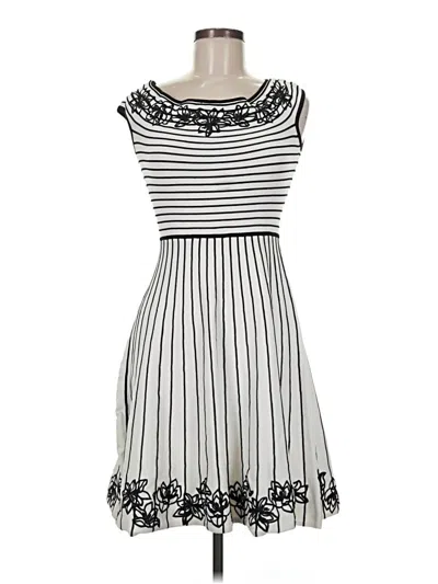 Pre-owned Zac Zac Posen Casual Dress In White