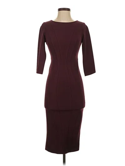 Pre-owned Zac Zac Posen Cocktail Dress In Burgundy