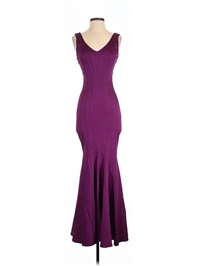 Pre-owned Zac Zac Posen Cocktail Dress In Purple