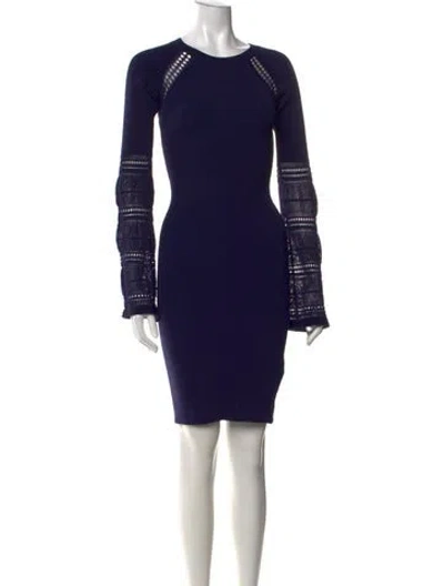 Pre-owned Zac Zac Posen Crew Neck Knee-length Dress W/ Tags In Blue